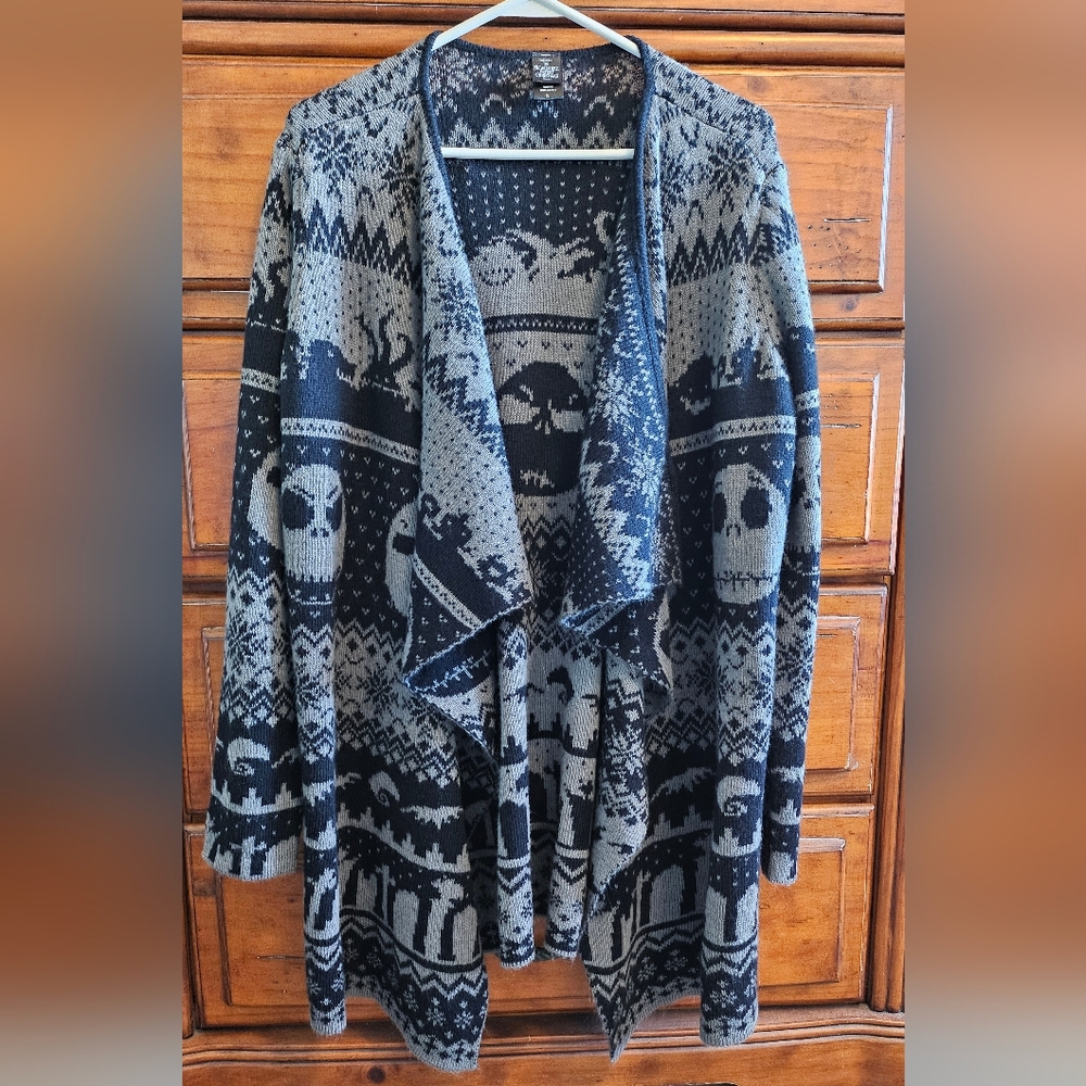 Nightmare Before Christmas Official Tim Burton Knit Cardigan – XL